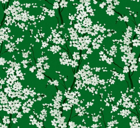 Cherry Blossom Emerald - B00130 wallpaper Coordonné