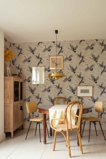 Imperial Ibis Nacre - B00132 wallpaper Coordonné