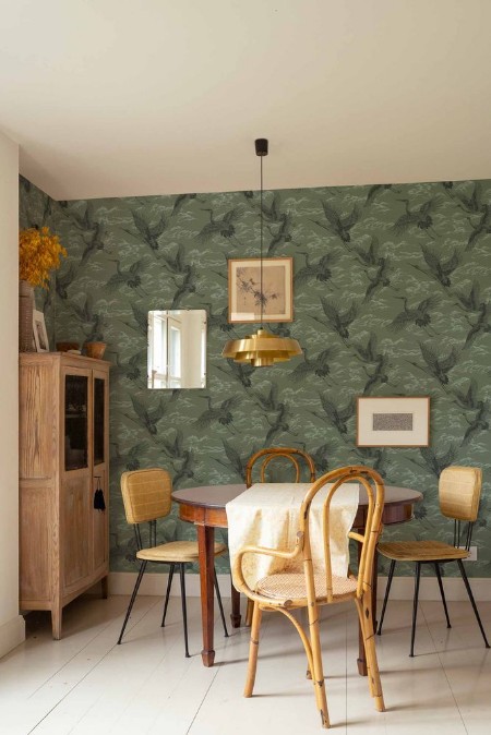 Imperial Ibis Jade - B00137 wallpaper Coordonné