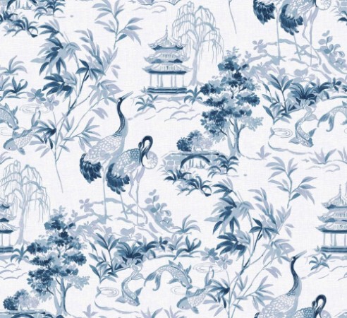 Ming Pagoda Sapphire - B00140 wallpaper Coordonné