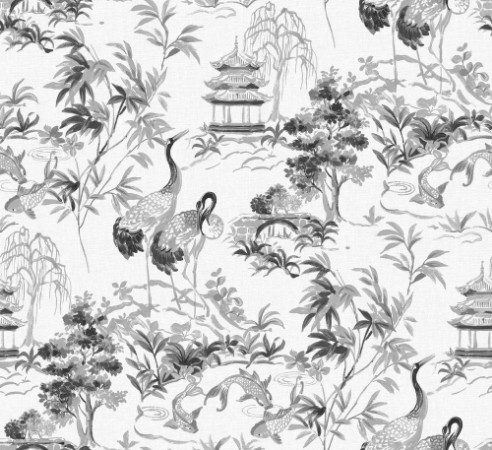 Ming Pagoda Nacre - B00141 wallpaper Coordonné