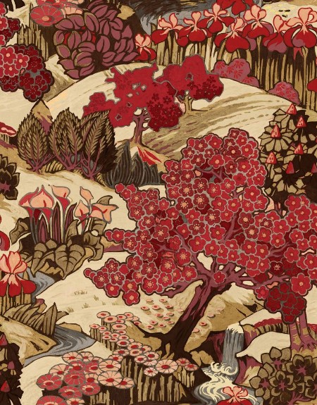Yu Garden  Ruby - B00145 wallpaper Coordonné
