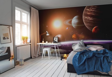 Solar system and space objects Elements of this image furnished photowallpaper Scandiwall