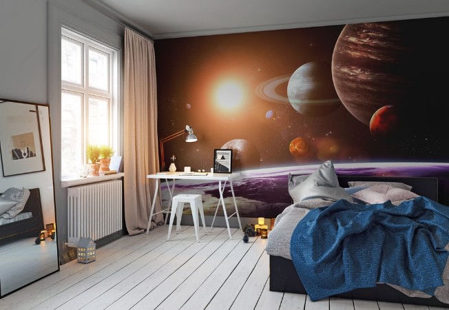 Solar system and space objects Elements of this image furnished photowallpaper Scandiwall