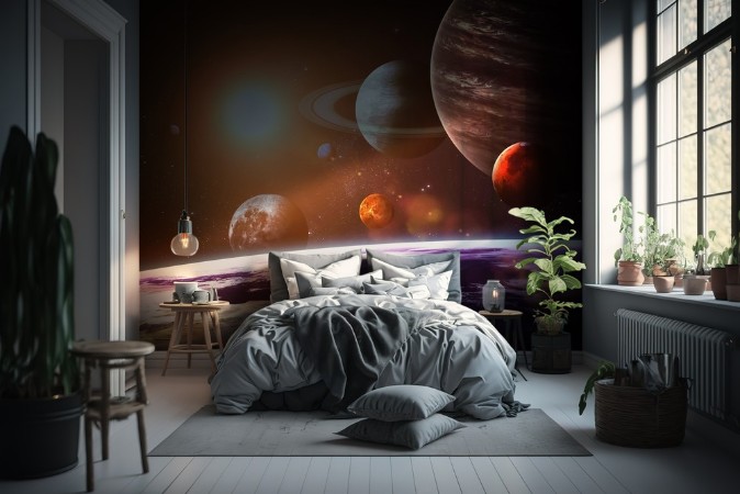 Solar system and space objects Elements of this image furnished photowallpaper Scandiwall