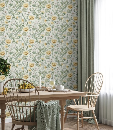 Emma Soft Yellow - 1002602-01 wallpaper Wallpassion