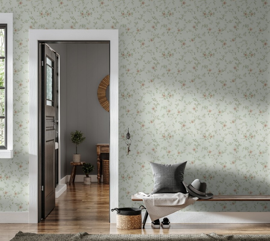 Emily Soft Green - 1010303-01 wallpaper Wallpassion