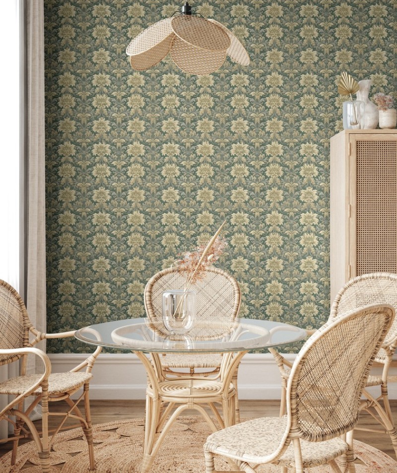 Leonora Dark Green - 1011703-01 wallpaper Wallpassion