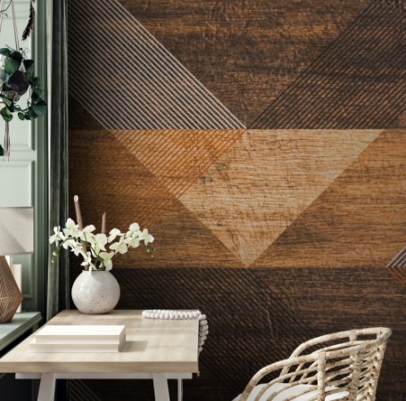 Tiles with geometric shapes photowallpaper Scandiwall