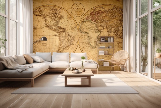 Old Map 1799 photowallpaper Scandiwall