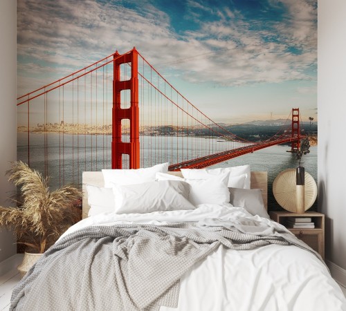 Golden Gate Bridge Traffic photowallpaper Scandiwall