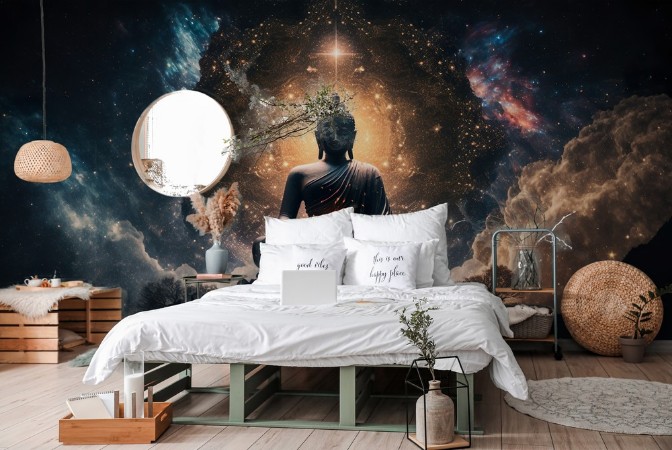 Cosmic Buddha photowallpaper Scandiwall