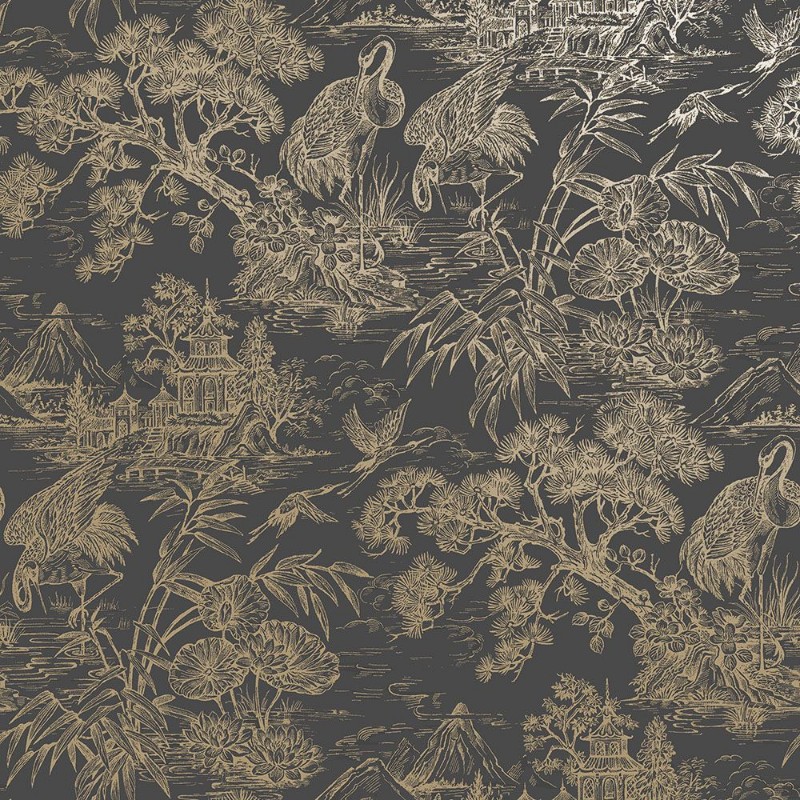 Natoru Charcoal Gold - 91701 wallpaper Holden Decor