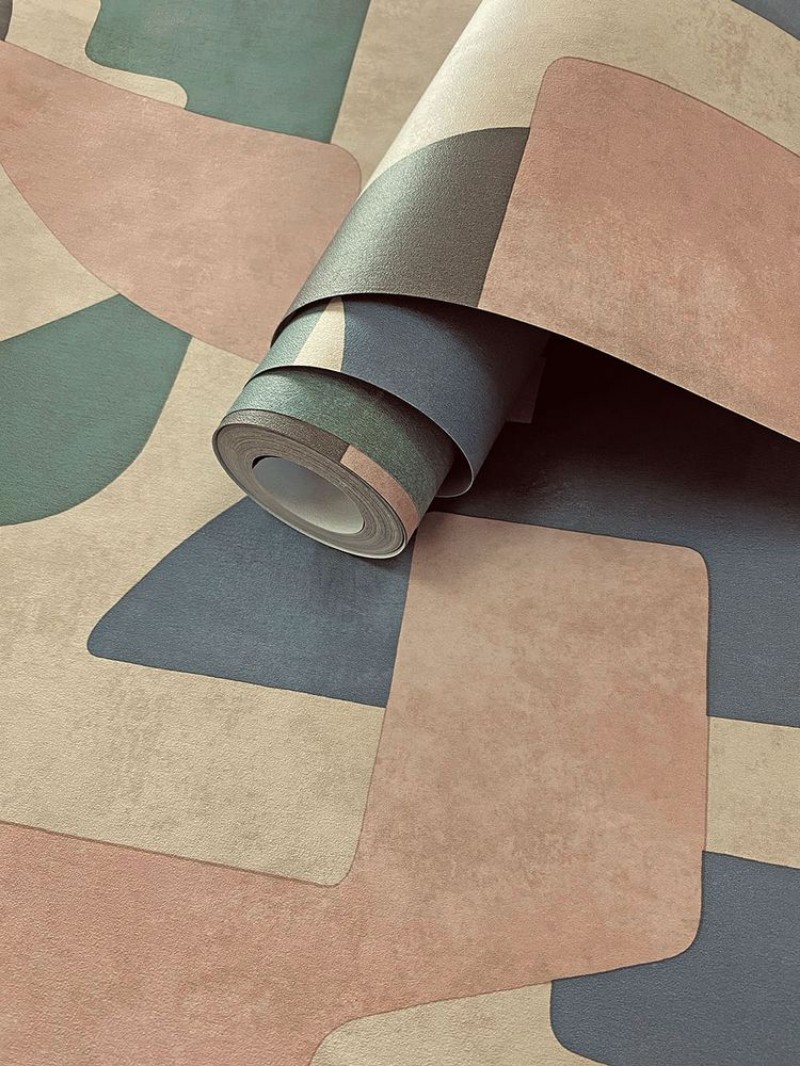 Linnet Taupe Aqua - 91713 wallpaper Holden Decor