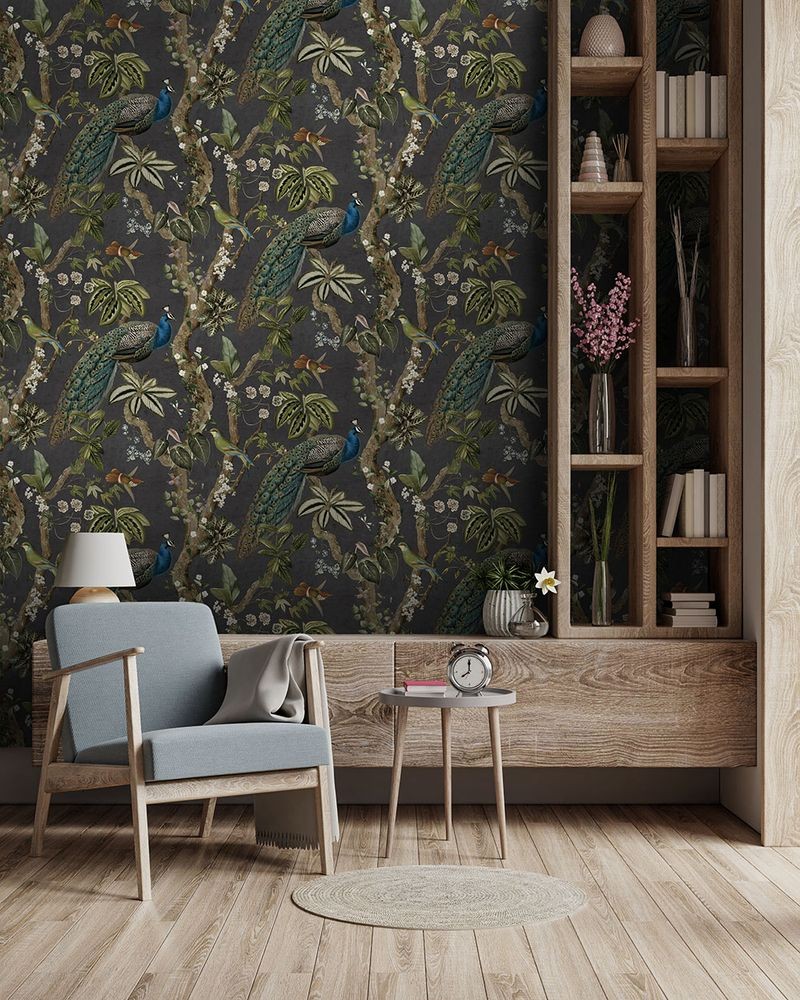 Cassia Charcoal - 91741 wallpaper Holden Decor