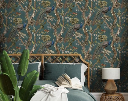 Cassia Aqua - 91742 wallpaper Holden Decor