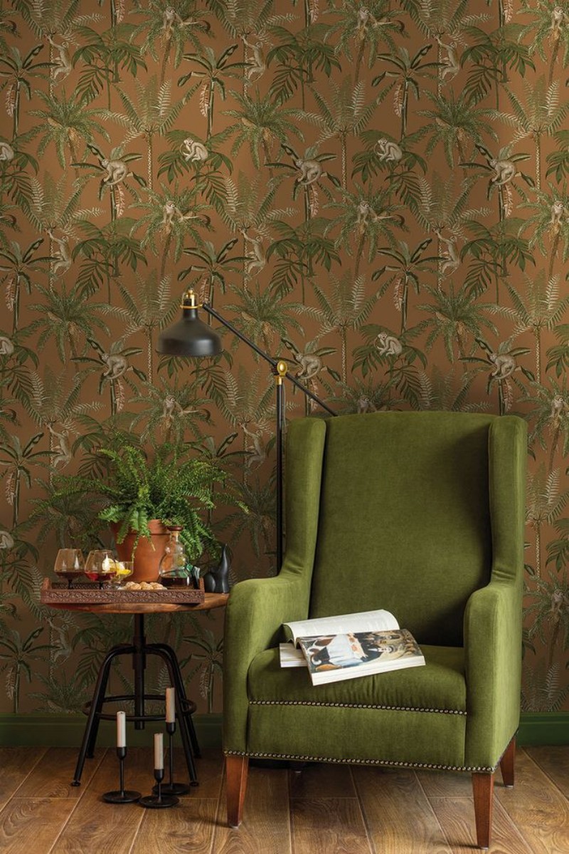 Ateles Burnt Orange - 91761 wallpaper Holden Decor