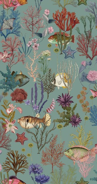 Cora Soft Aqua - 99430 wallpaper Holden Decor