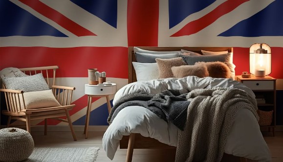 Flag of the United Kingdom photowallpaper Scandiwall