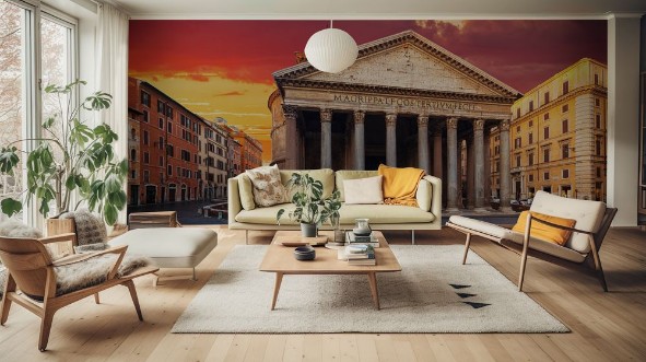 view of Pantheon in the morning photowallpaper Scandiwall