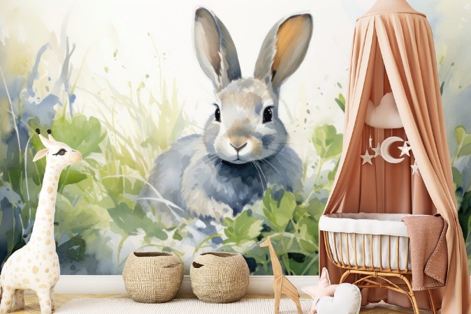 Cute Rabbits photowallpaper Wallpassion