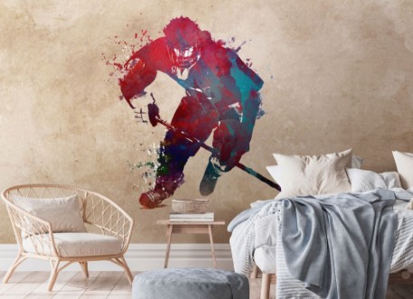 Hockey Art II photowallpaper Scandiwall