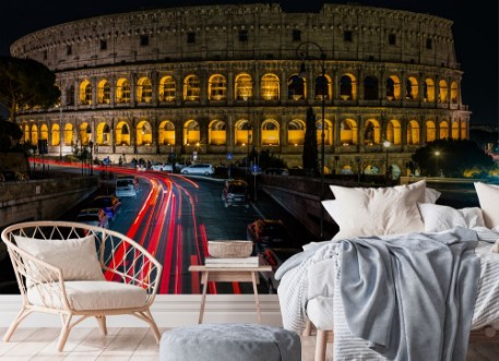 Colosseum at Night photowallpaper Scandiwall