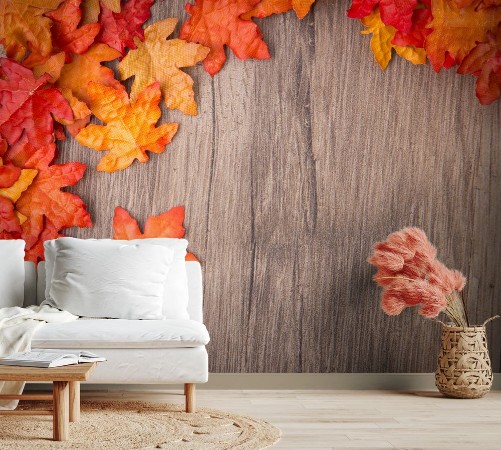 Herbstdekoration photowallpaper Scandiwall