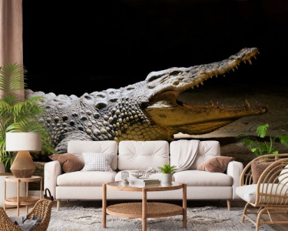 Crocodile photowallpaper Scandiwall