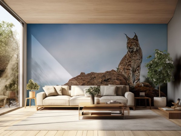 Lynx at liberty photowallpaper Scandiwall