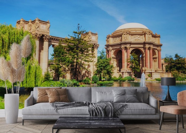 The Palace of Fine Arts in San Francisco photowallpaper Scandiwall