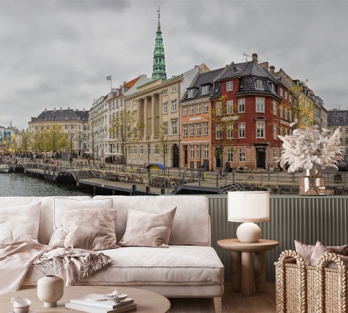 Old Town of Copenhagen landscape Denmark photowallpaper Scandiwall