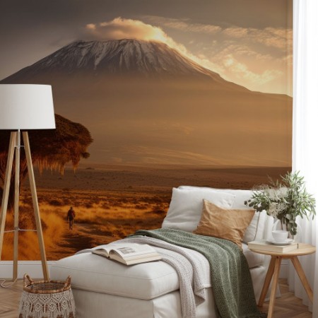 Mountain in the desert photowallpaper Scandiwall