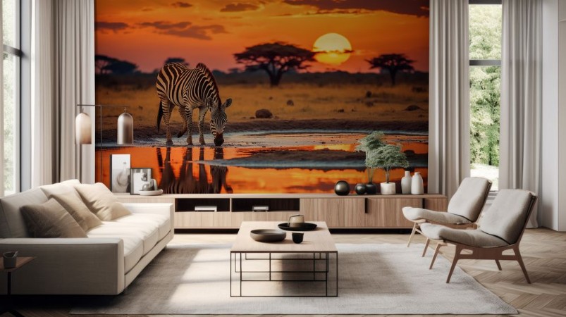 Serengeti photowallpaper Scandiwall