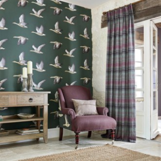 Afbeeldingen van Elysian Geese (Wallpaper) Amsterdam Green - DYSI216608-OUTLET