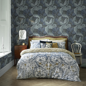 Acanthus Blue - 124225 wallpaper Graham & Brown