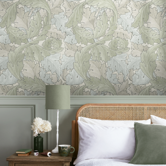 Acanthus Sage & Duck Egg - 124228 wallpaper Graham & Brown