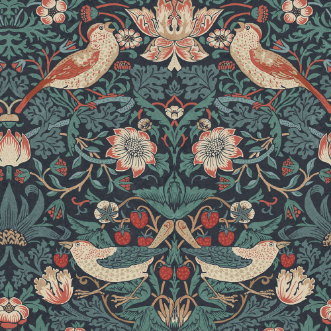 Strawberry Thief Deep Blue - 124231 wallpaper Graham & Brown