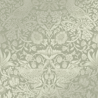 Strawberry Thief Fibrous Sage - 124237 wallpaper Graham & Brown