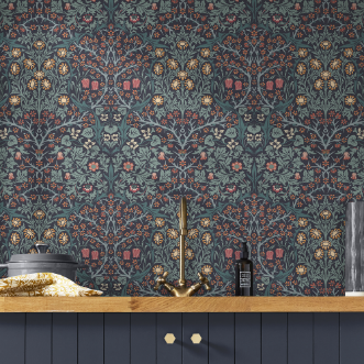 Blackthorn Navy - 124251 wallpaper Graham & Brown