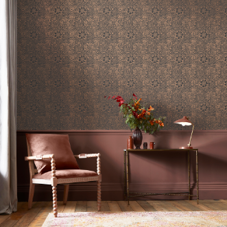 Marigold Fibrous Charcoal - 124254 wallpaper Graham & Brown