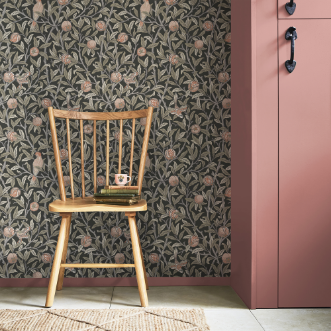 Bird & Pomegranate Charcoal - 124258 wallpaper Graham & Brown