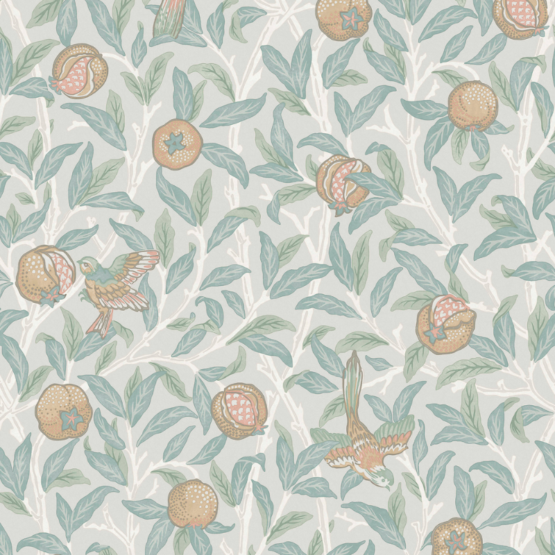 Bird & Pomegranate Duck Egg - 124261 wallpaper Graham & Brown