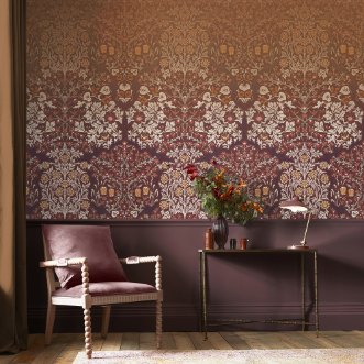 Blackthorn Red Fixed Size Mural - 125346 wallpaper Graham & Brown