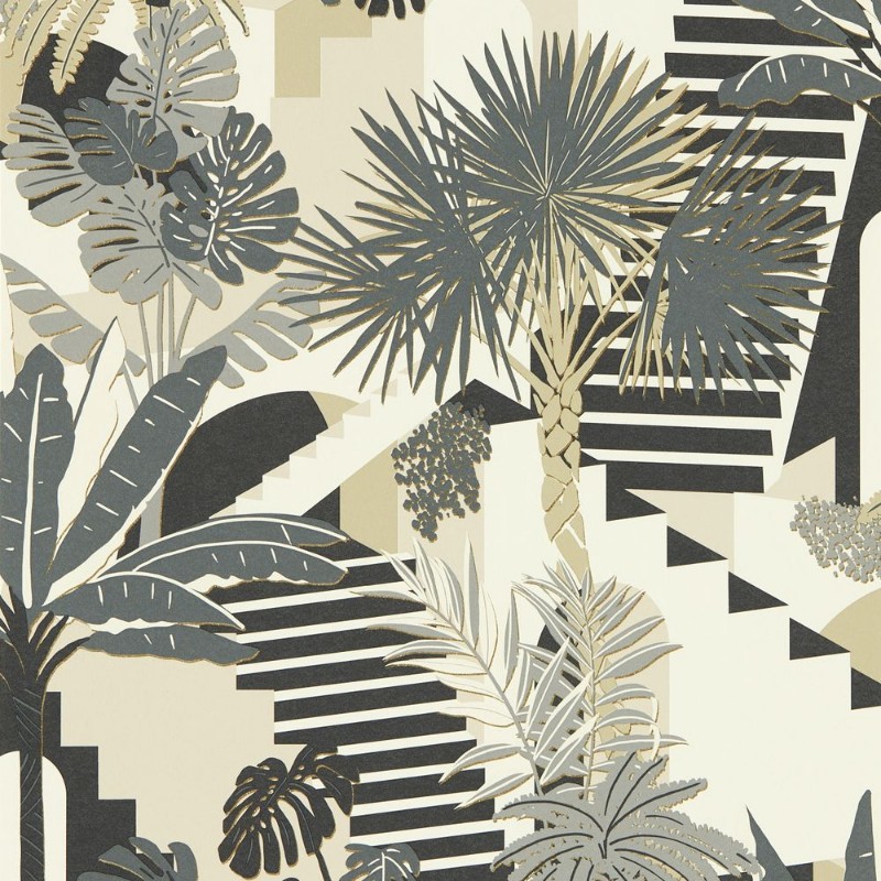 Malindi Charcoal - W0186/01 wallpaper Clarke & Clarke