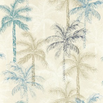 Palmyra Denim - W0189/01 wallpaper Clarke & Clarke