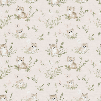 Curious kitten Soft Pink - 1026801-01 wallpaper Wallpassion