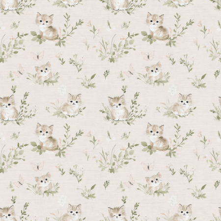 Curious kitten Soft Pink - 1026801-01 wallpaper Wallpassion