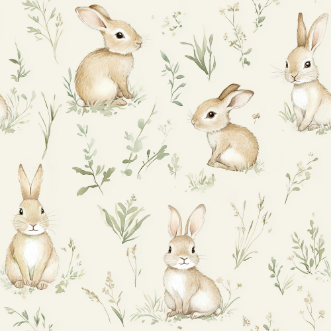 Bunny Dreams Cream White - 1026901-01 wallpaper Wallpassion