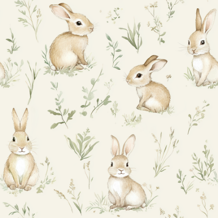 Bunny Dreams Cream White - 1026901-01 wallpaper Wallpassion